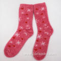 Pink snow winter cosy socks